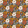 Bomullstyg Kretong retroblommor – karamell,  thumbnail number 1