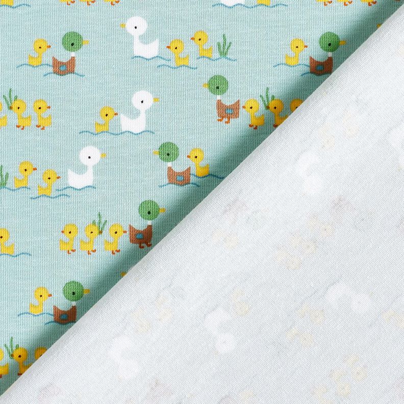 Bomullsjersey ankunge med kycklingar &ndash; ljusbl&aring;,  image number 4