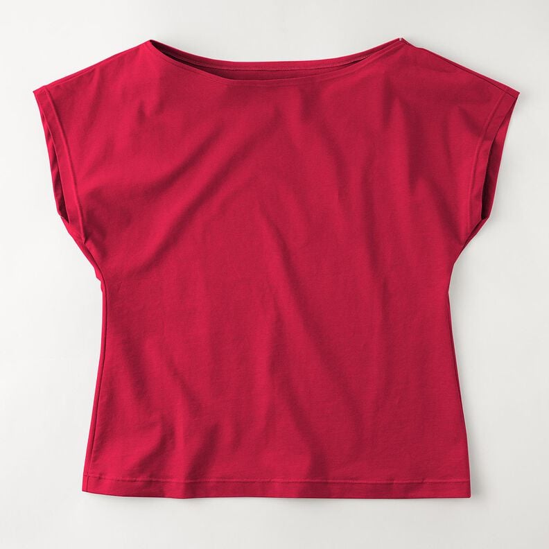 Bomullsjersey medium enfärgad – hallon,  image number 12
