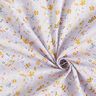 bomullspoplin fina blommor – pastellfläder/currygul,  thumbnail number 3