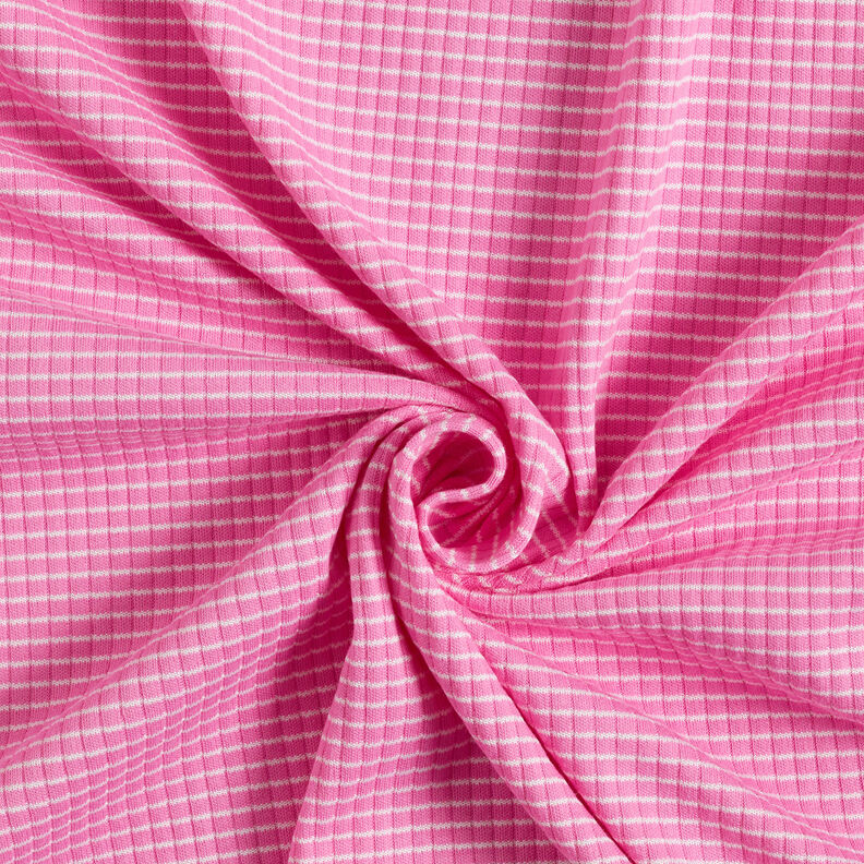 Ribbad jersey miniränder – rosa/vit,  image number 4