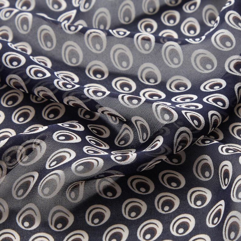 Chiffong påfågelöga – marinblått/marinblått, image number 2