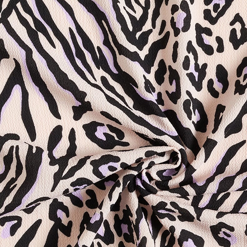 Lätt crêpetyg zebra – rose,  image number 3