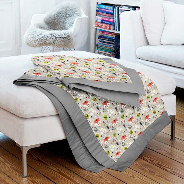 Wellnessfleece Dubbelsidigt Räv – ljusgrått/kaminrött, image number 5