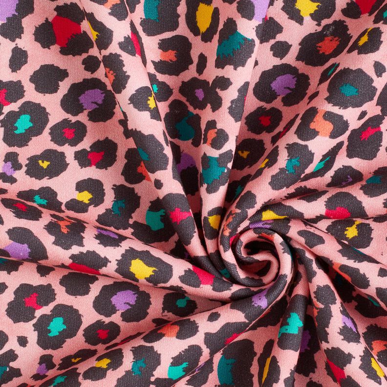 Sweatshirt Ruggad Färgglatt leopardmönster – rosa, image number 3