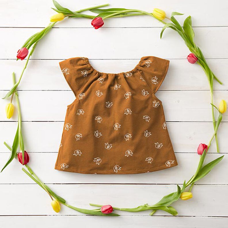 Bomullsjersey baby-elefant – brons,  image number 5