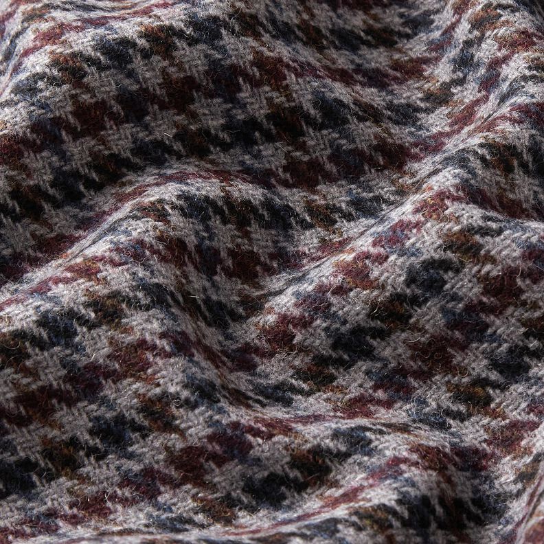 Rocktyg Woll-Mix liten hundtandsformad – merlot/silver, image number 2