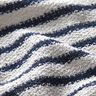 Stickad bouclé ränder och glitter – vit/marinblått,  thumbnail number 3
