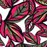 Viskosjersey Stora blad – intensiv rosa/nattblå,  thumbnail number 1