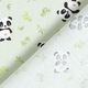 Bomullstyg Kretong gosig panda – grön,  thumbnail number 4