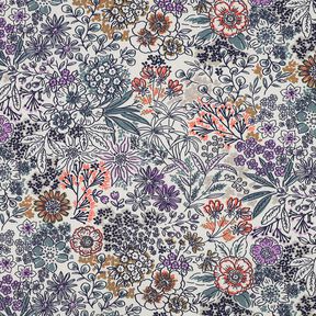 Bomullspoplin Vilda blommor | Poppy Fabrics – vit, 