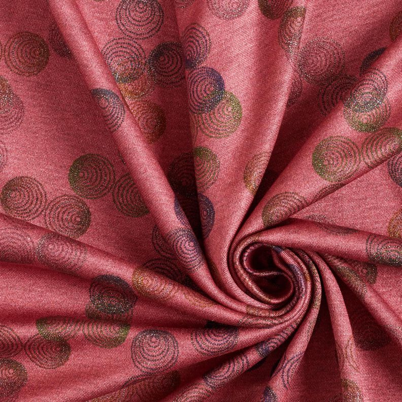 Viskosjersey F&auml;rgglada cirklar &ndash; bleklila,  image number 3