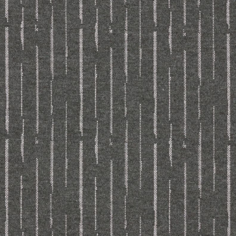 Stickad jacquard Trasiga ränder – granit/yllevit,  image number 1