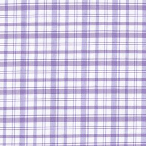 Bomullsstretch rutor – vit/lavender, 