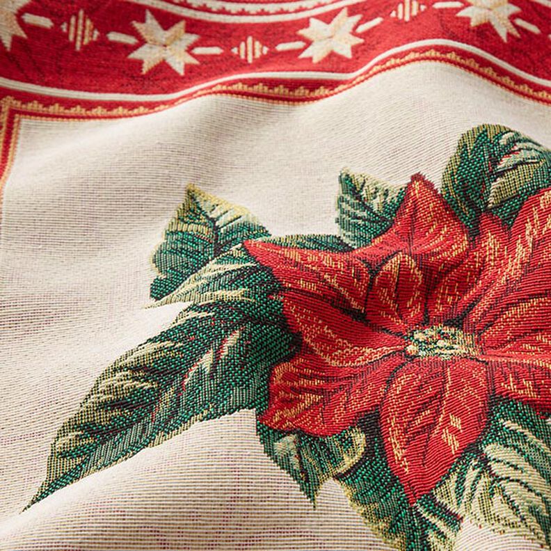 Dekorationstyg Gobelängstycke Julstjärna – röd, image number 2