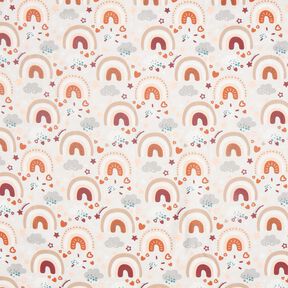 Poplin regnbåge – ljusbeige, 