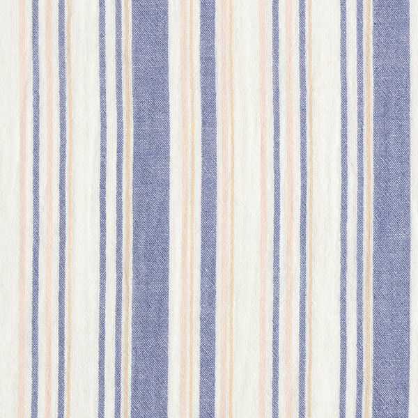Muslin/Dubbel-krinkelväv Ränder i färgat garn | Poppy – vit/marinblått, image number 1