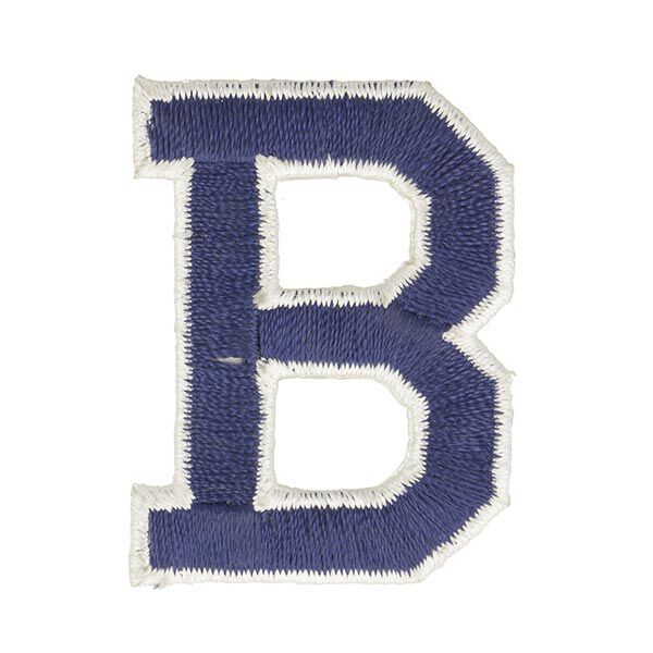 Applikation Bokstaven B [ Höjd: 4,6 cm ] – marinblått,  image number 1