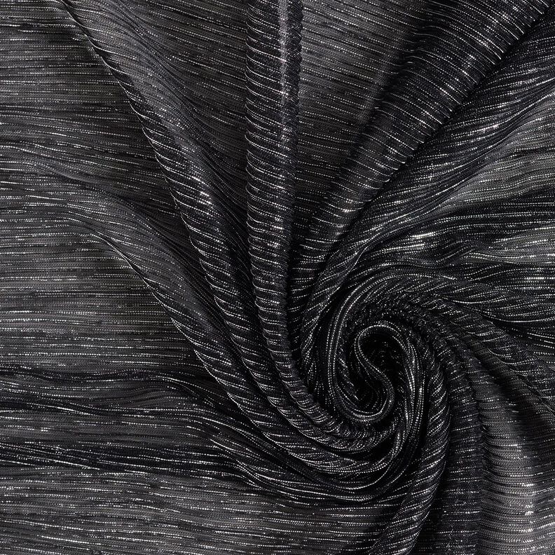 genomskinliga plissé-glitterränder – svart,  image number 3