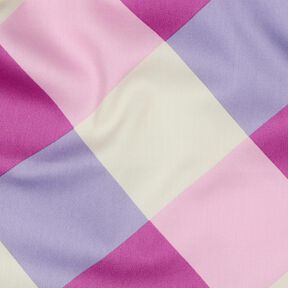 Bomullssatin Large Gingham | Nerida Hansen – pastellviolett/yllevit, 