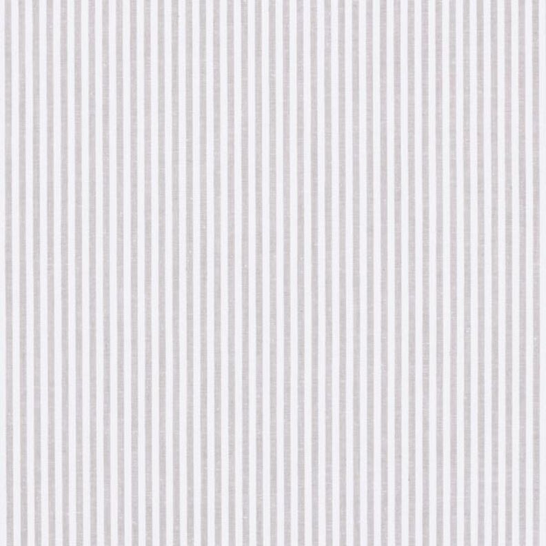 Bomullspoplin Ränder, garnfärgade – grått/vit,  image number 1