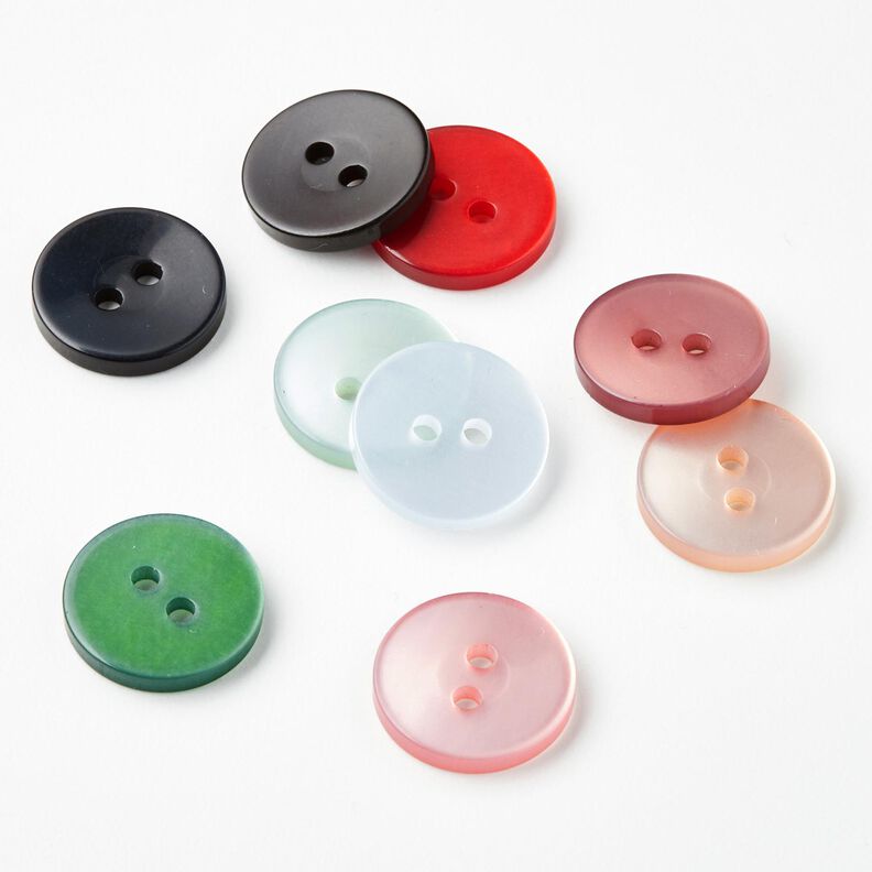 2-hålsknapp blank [Ø 15 mm] – ljus mint,  image number 4