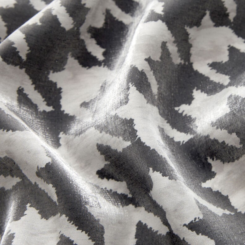 viskosmix metallisk glans hundtandsmönster – svart/vit,  image number 3