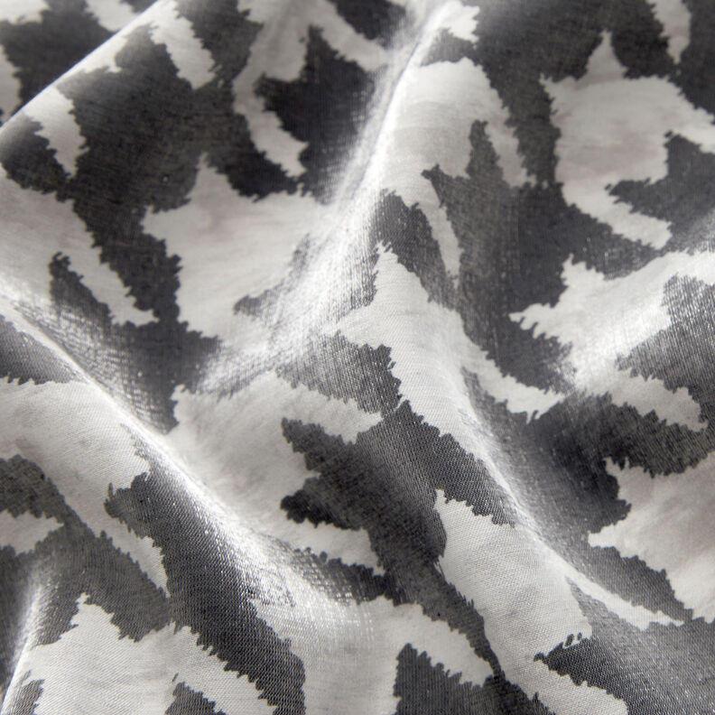 viskosmix metallisk glans hundtandsmönster – svart/vit, image number 3