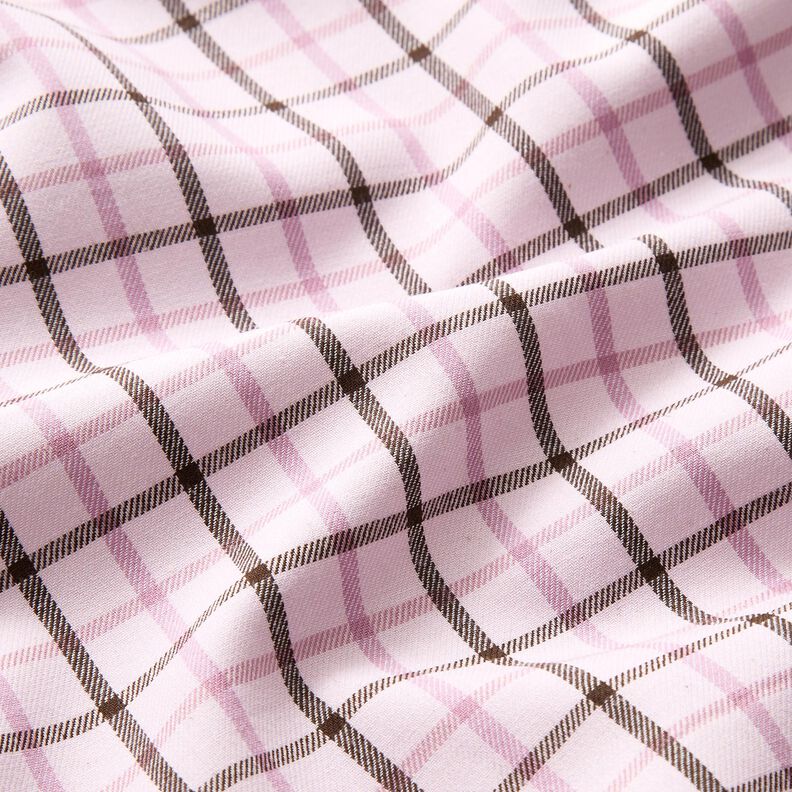 bomull skjorttyg rutmönster – rose/pastellviolett,  image number 2