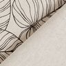 Dekorationstyg Halvpanama Små blad – natur/svart,  thumbnail number 5
