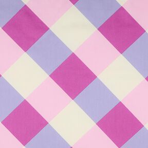 Bomullssatin Large Gingham | Nerida Hansen – pastellviolett/yllevit, 