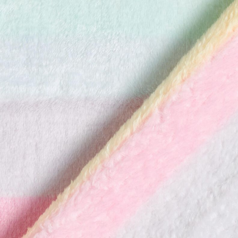 Mysfleece pastellfärgade regnbågsränder – ljusgul/rosa, image number 4