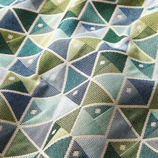 Dekorationstyg Gobeläng Geometriska fiskar – blå/grön, 