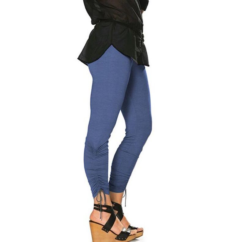 Viskosjersey Medium – jeansblå, image number 4