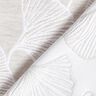 Dekorationstyg Jacquard stor ginkgo – dimgrå/elfenbensvit,  thumbnail number 4