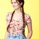 GOTS bomullsjersey Fåglar & blommor | Tula – rosa,  thumbnail number 4