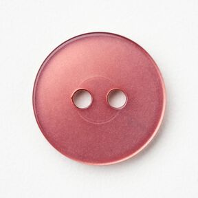 2-hålsknapp blank [Ø 15 mm] – mörk gammalrosa, 