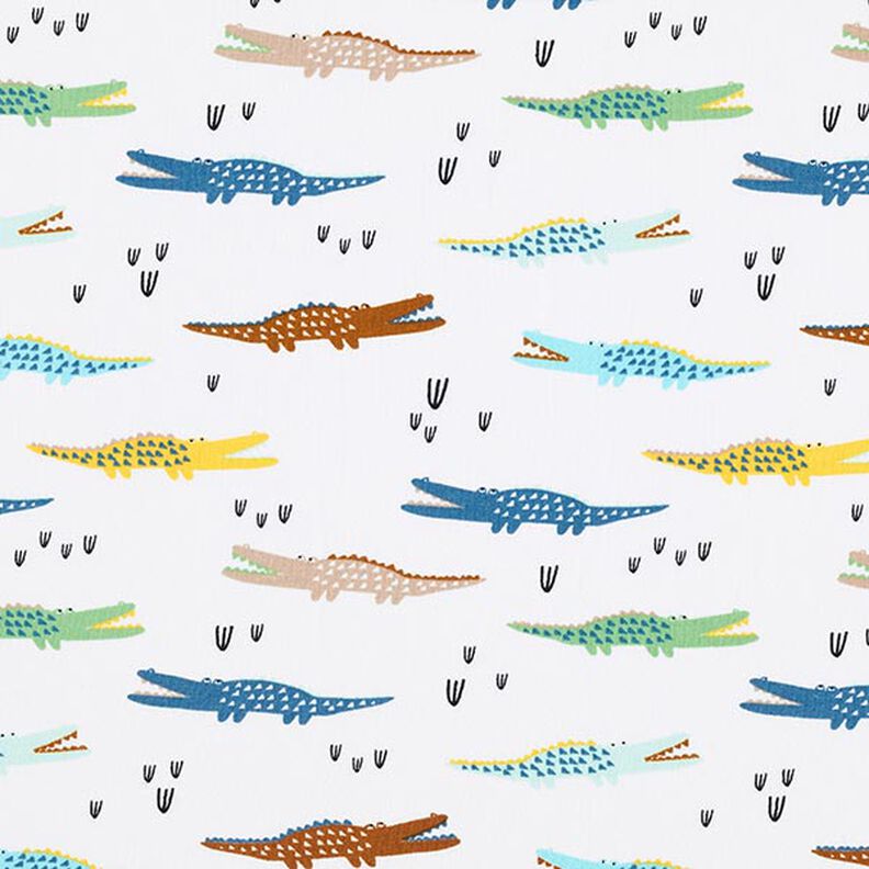 Sweatshirt Ruggad krokodiler – vit,  image number 1