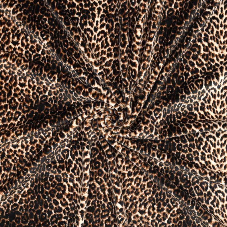 Plyschtyg mönster med leopardtryck – kräm/svart, image number 3