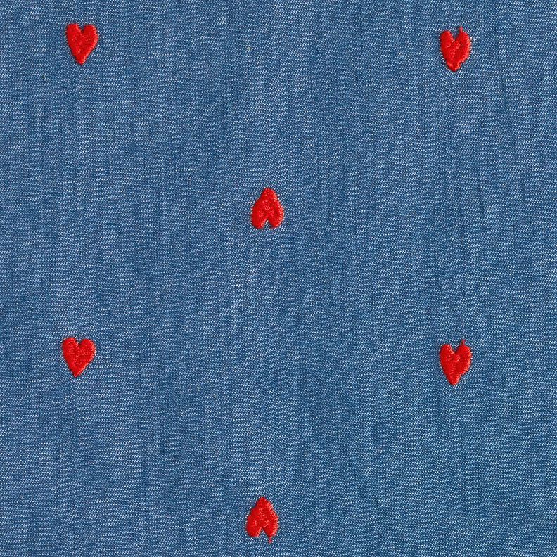 Chambray  – jeansblå/eldröd,  image number 1