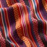 Dekorationstyg Jacquard chevronränder – kaminrött/grön,  thumbnail number 2