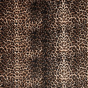 Plyschtyg mönster med leopardtryck – kräm/svart, 