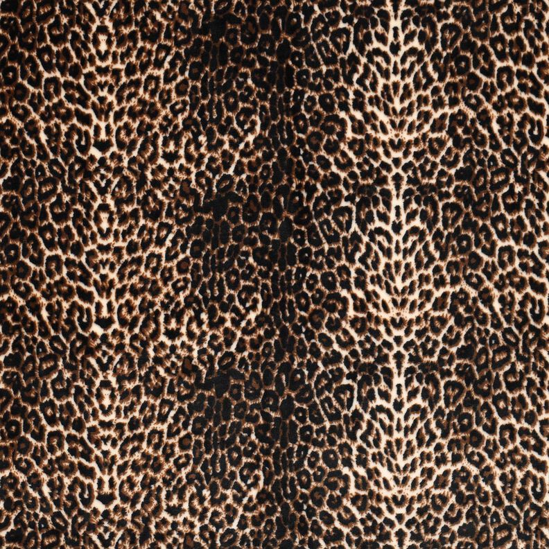Plyschtyg mönster med leopardtryck – kräm/svart, image number 1