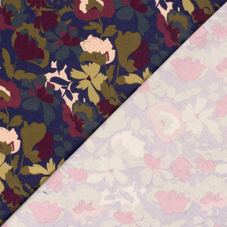 Romanitjersey blomsterfält – marinblå/merlot, image number 4