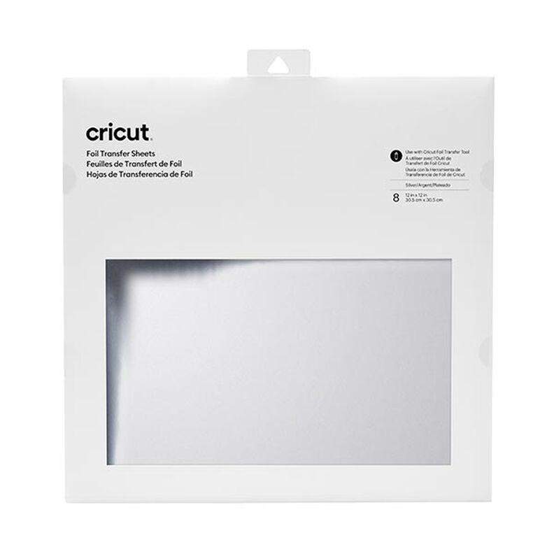 Cricut överföringsfolier [ 30,5 x 30,5 cm | 8 styck ] – silver metallic,  image number 1