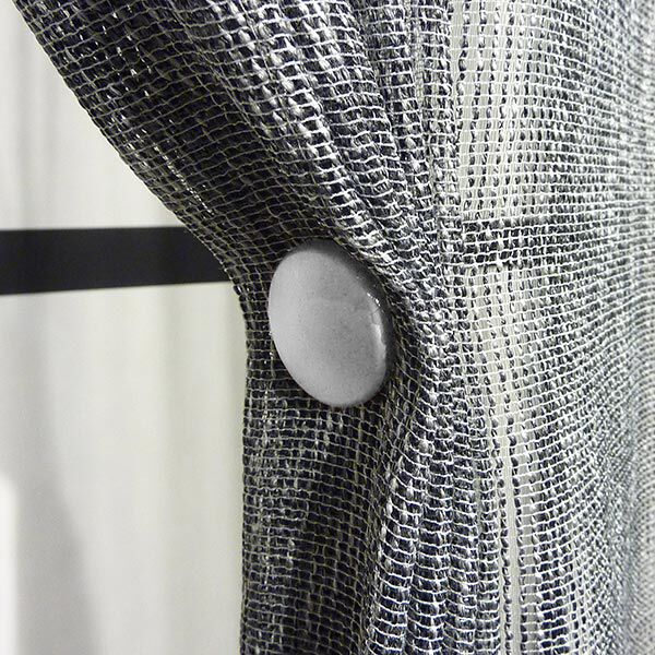Dekorativ magnet för gardiner [Ø32mm] – silver metallic | Gerster,  image number 3