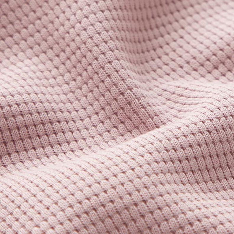 Mini-bomullsvåffeljersey enfärgad – gammalt rosa, image number 3