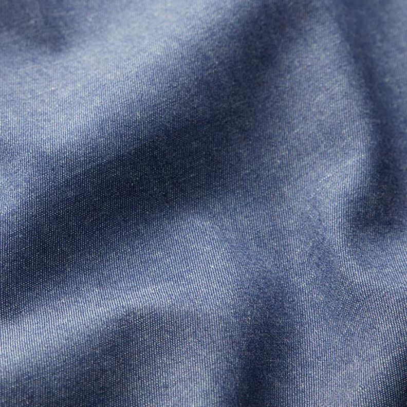 Bomullschambray jeanslook – marinblått,  image number 2