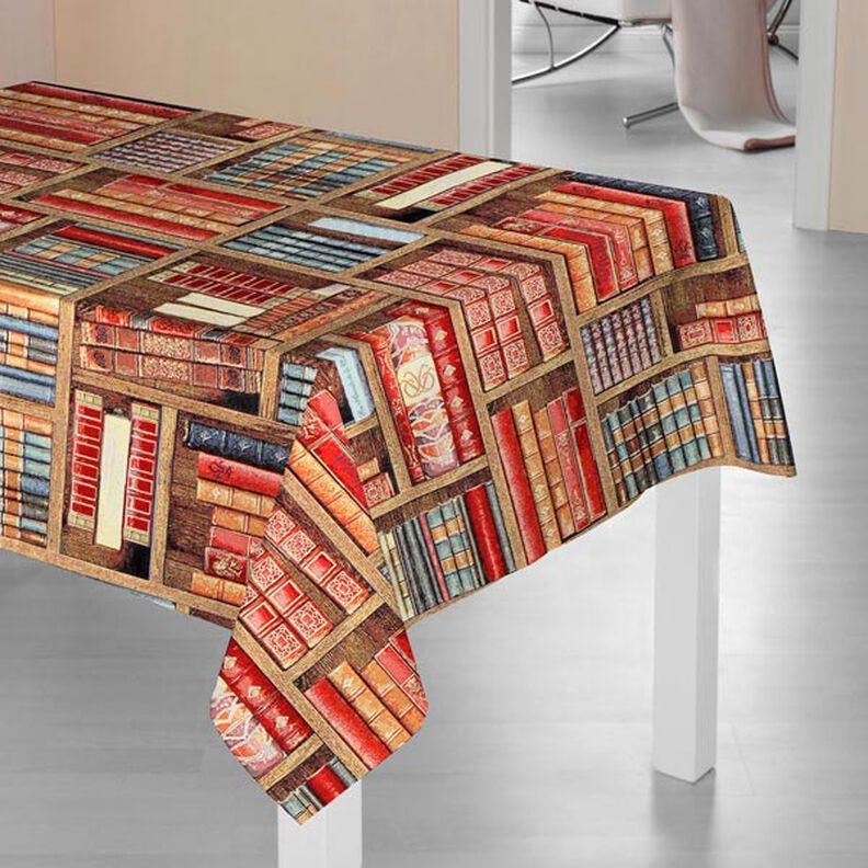 Jacquard Gobeläng Bokhylla – brun,  image number 5