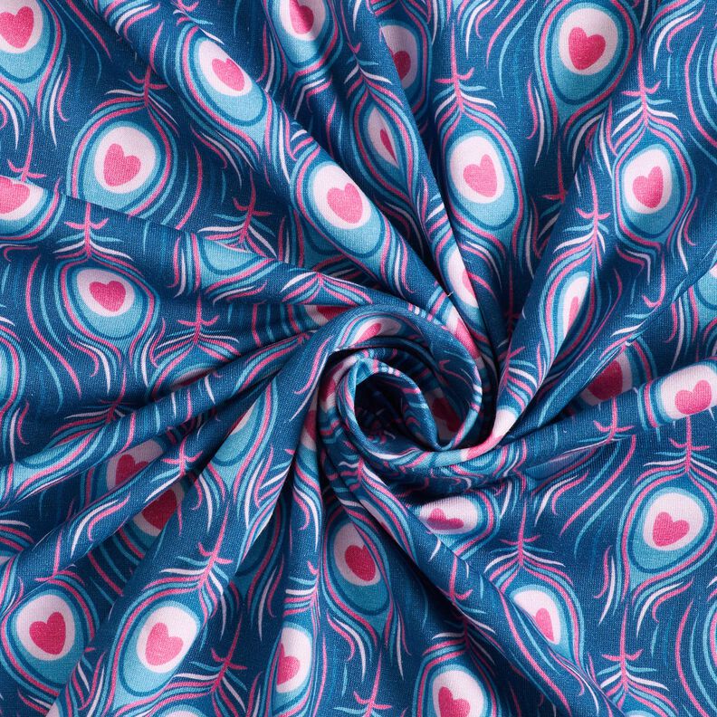 Bomullsjersey Pavo | Stoff&Liebe – kungsblått/intensiv rosa,  image number 3